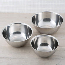 Load image into Gallery viewer, KAI Stainless Steel Bowl & Mesh Strainer 6-Piece Set | 18 / 21 / 24 cm | Nesting Design | With Measurement Marks | Dishwasher Safe | Made in Japan