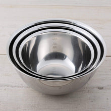 Load image into Gallery viewer, KAI Stainless Steel Bowl & Mesh Strainer 6-Piece Set | 18 / 21 / 24 cm | Nesting Design | With Measurement Marks | Dishwasher Safe | Made in Japan