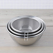 Load image into Gallery viewer, KAI Stainless Steel Bowl & Mesh Strainer 6-Piece Set | 18 / 21 / 24 cm | Nesting Design | With Measurement Marks | Dishwasher Safe | Made in Japan