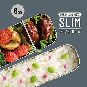 サーモス 弁当箱 2段 815ml｜スリム＆漏れにくい設計・保冷ケース＆ハシ付き（グレーブラック）